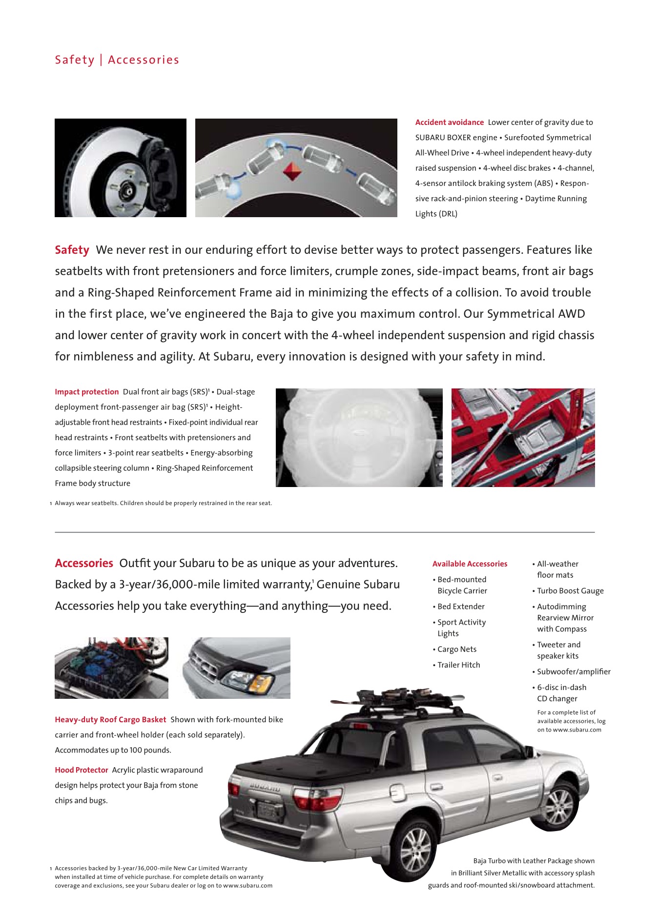 2006 Subaru Baja Brochure Page 3